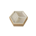 DS Custom small hexagonal wood dressing case combination wood jewelry box